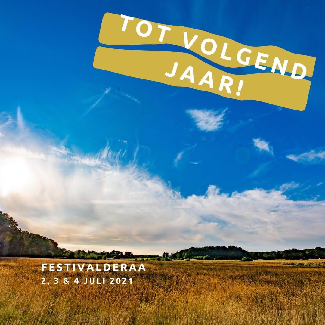 FestiValderAa verplaatst jubileumeditie naar 2, 3 &amp; 4 juli 2021 in verband met Coronamaatregelen. #FVA21 
festivalderaa.nl/jubileumeditie…