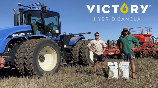 CargillAUS's tweet photo. Check out farmers Lachlan and Angus Mcrae sowing the newest variety of VICTORY® Canola V75-03CL at their property in Narraburra, NSW. To find out more about V75-03CL and other VICTORY® hybrids click here https://t.co/Mz6m7XJY5u #Canola #VictoryCanola https://t.co/saT4NZ2ECb