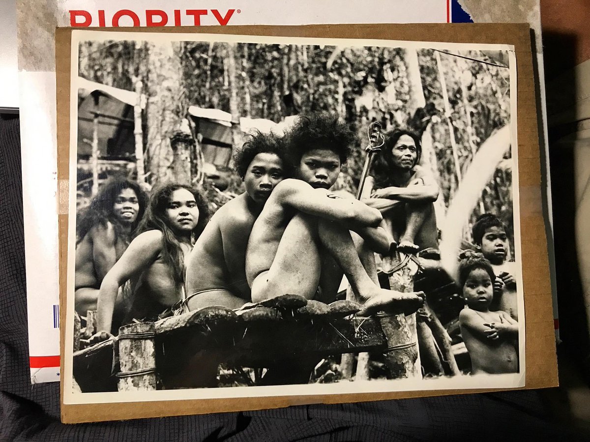 Going through my things reminded me of this 1972 silver gelatin print which I acquired back in 2018. This is a press photo of the Tasaday, supposedly an uncontacted "Stone Age" tribe "discovered" in Mindanao in 1971 who "were unaware that there were other people on the planet."