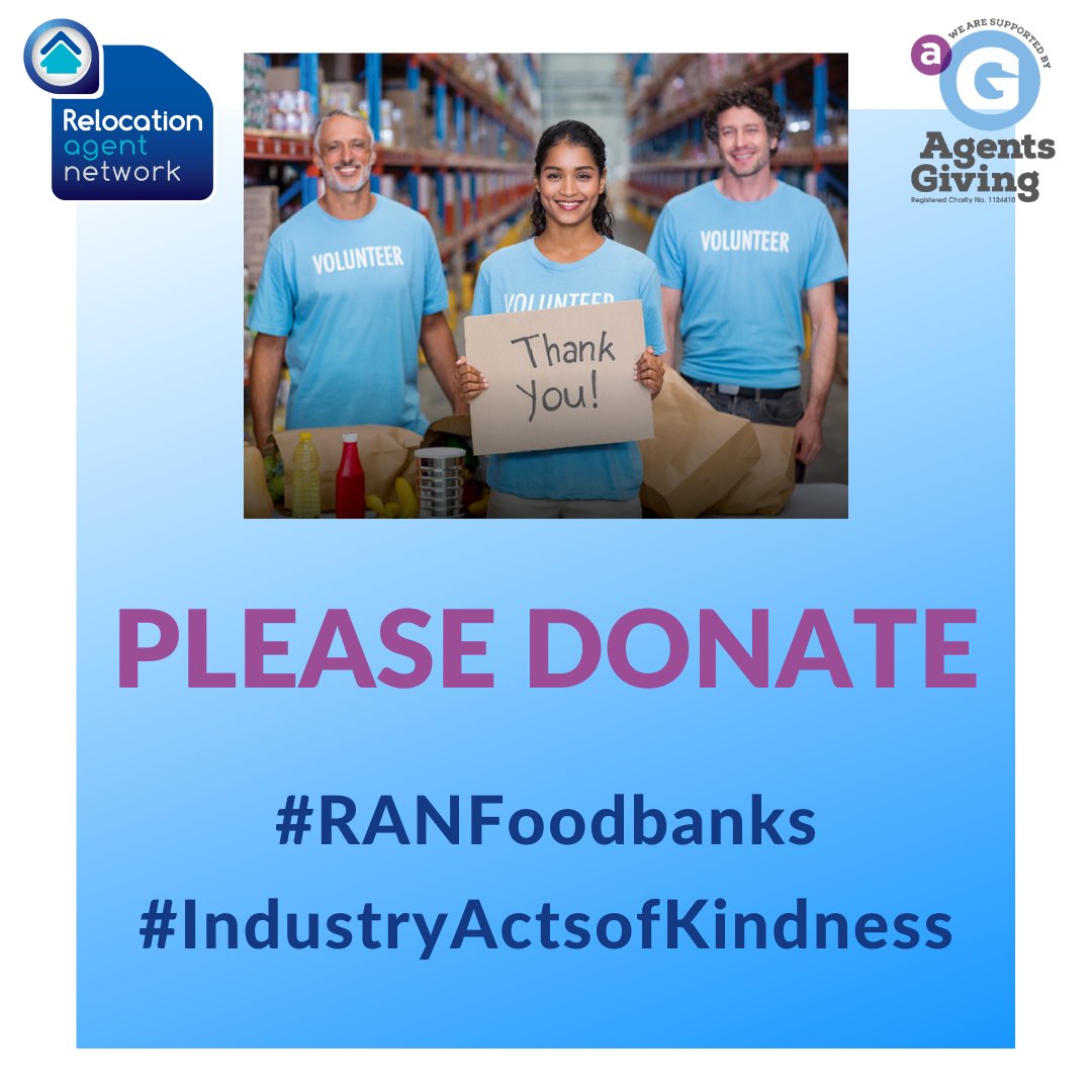 We realise it’s a difficult time but the team at RAN, alongside <a href="/Agents_Giving/">Agents Giving</a> are asking members and agents across the country to help support local foodbanks and their communities during the coronavirus crisis 

Check your emails to find out how you can help now!

#RANFoodbanks