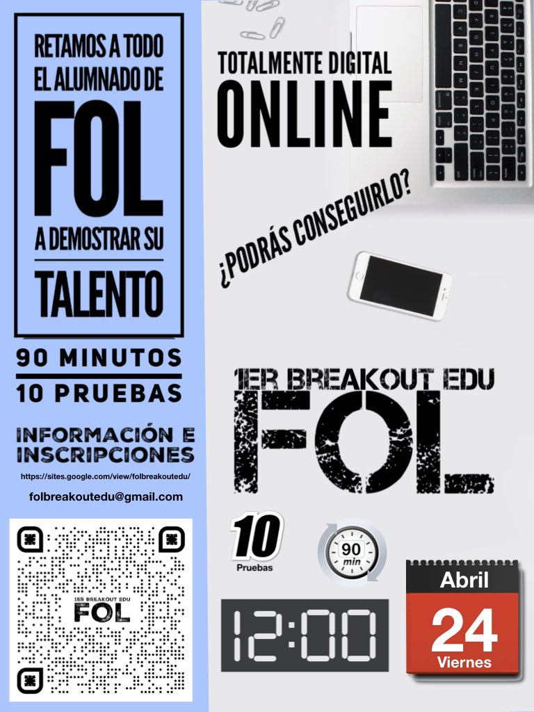 susanaloprom's tweet image. #FOLBreakoutEDU #FOLComparte #Breakoutedu
Ya podéis ir consultando el listado de inscripciones!!!
Así podéis tener constancia del alumnado que se ha apuntado, si conocéis sus Nicks!
sites.google.com/view/folbreako…
A qué esperas? Apúntate!!