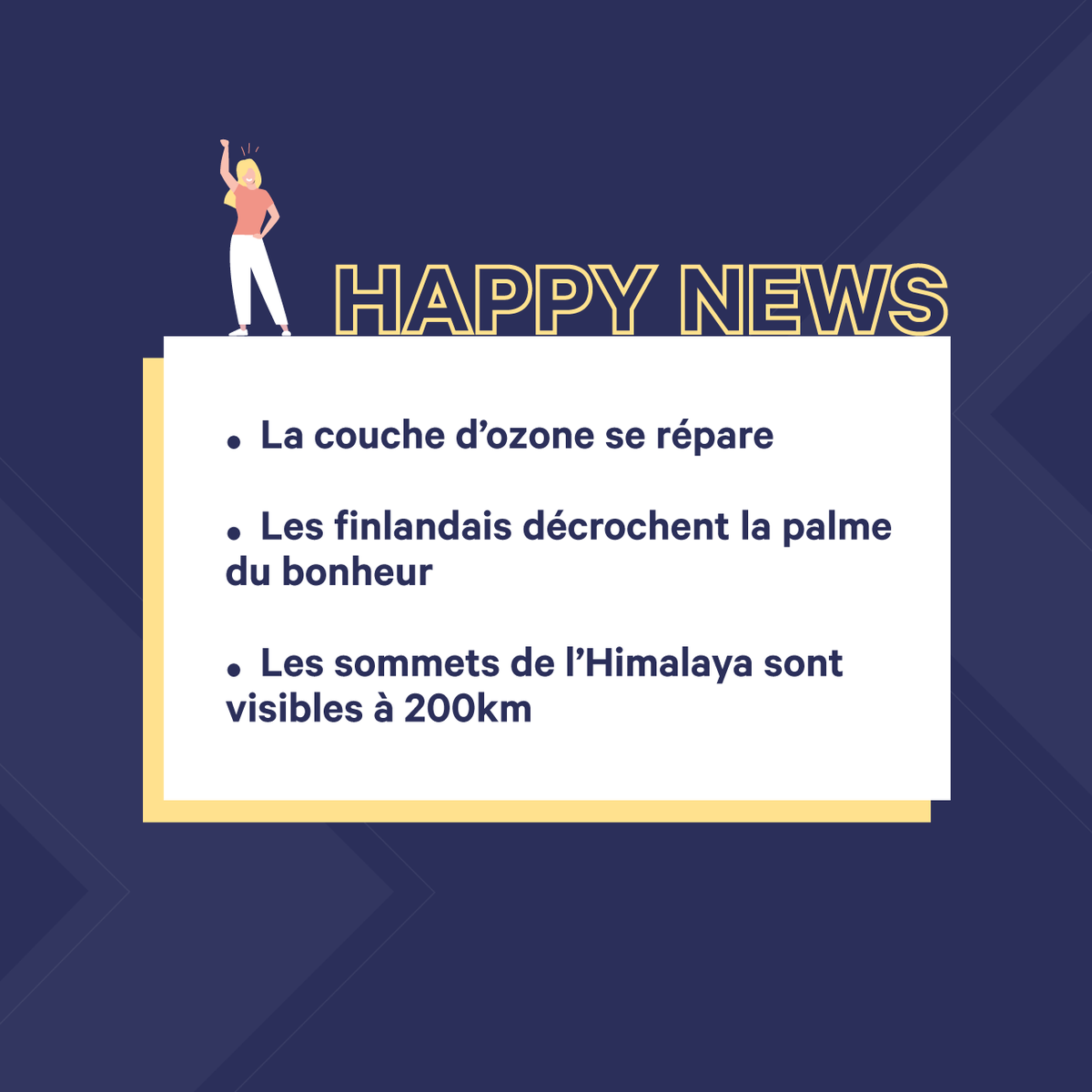 La pensée positive est le maître mot pour garder le moral pendant cette période peu joyeuse. On vous partage aujourd'hui les Happy News du moment, celles qui redonnent le sourire 🌈
#happynews