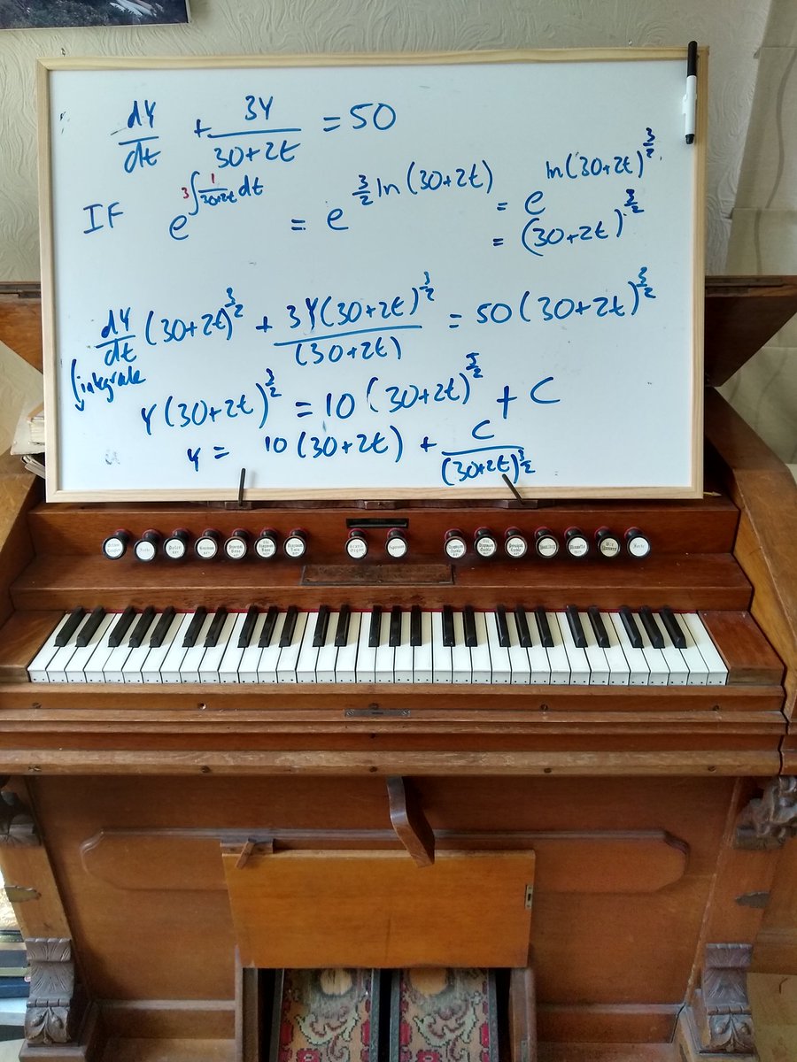 BoothamJamesR's tweet photo. First online lesson of the term @BoothamSchool was great. Plus the harmonium is enjoying its new role as a whiteboard stand! https://t.co/JvTRgGH8k0