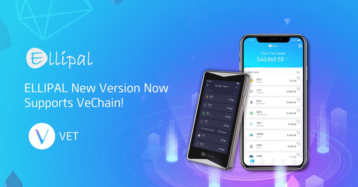 ELLIPAL's tweet photo. ELLIPAL Cold Wallet new firmware version 2.6.0 is now available for download and update at our website https://t.co/38z0TM2vIG

We are proud to announce that we will now support @vechainofficial $VET storage on our wallet.😊

We have also added Spanish and Vietnamese https://t.co/Uby8RxDSZc