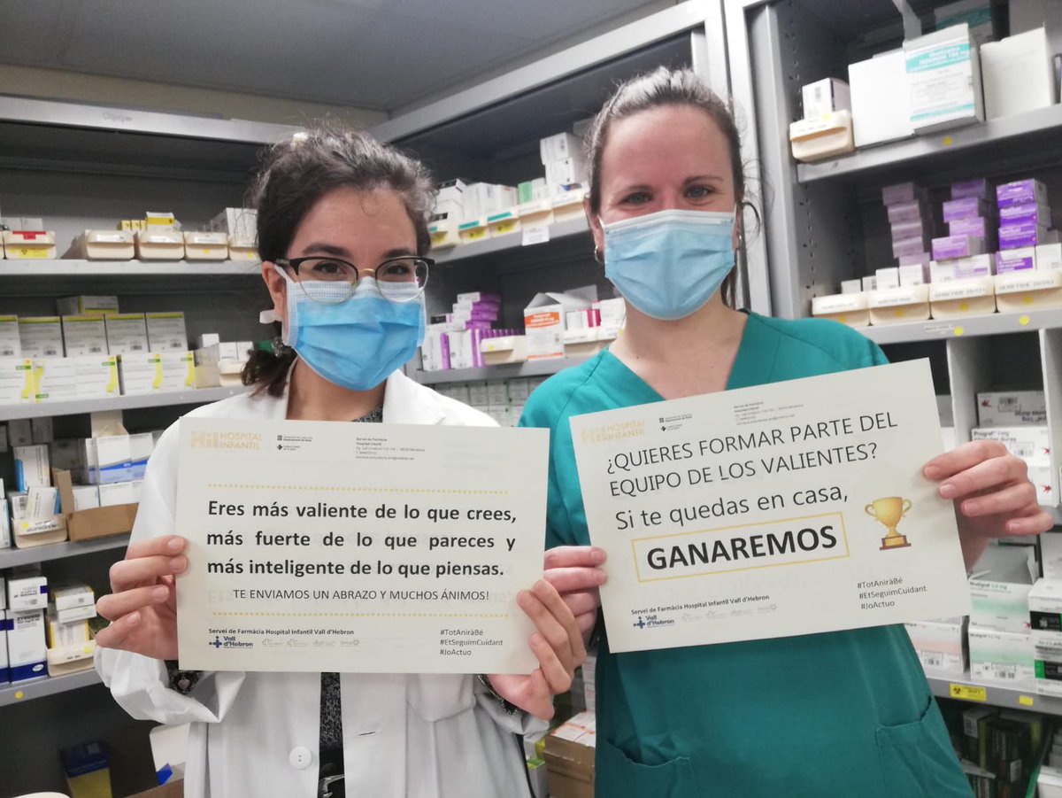 vallhebron's tweet photo. L’equip de Farmàcia de l’Hospital Infantil envia missatges sorpresa a dins de la medicació als pacients pediàtrics confinats a casa pel #coronavirus. Des del 24 de març, més de 400 nens i nenes ja han rebut el seu missatge sorpresa.

Llegeix la notícia: https://t.co/QWsCveFxBu https://t.co/oSrsyZNZWB
