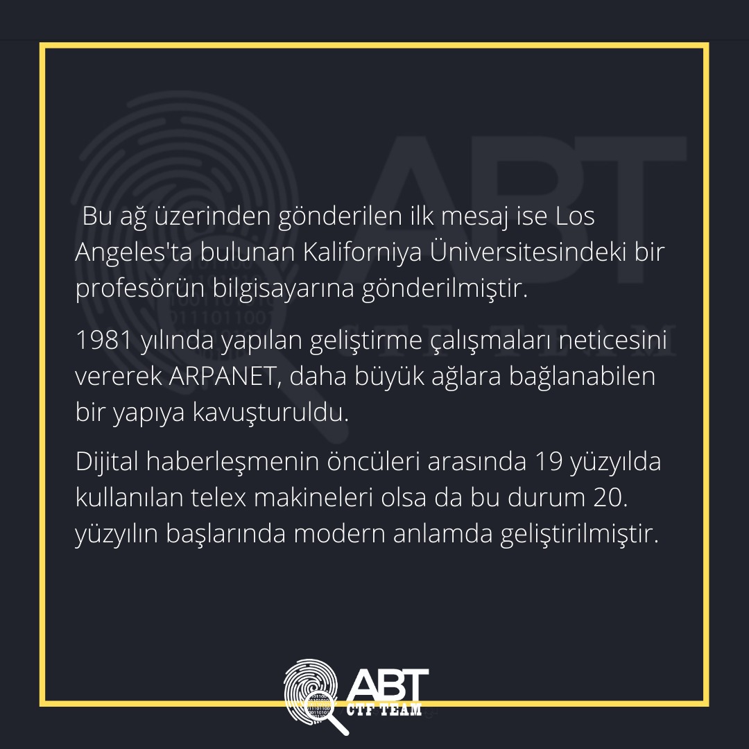 abt_ctf_team's tweet photo. İnternet ağ sistemini anlattığımız serimize İnternet ile başliyoruz ;) https://t.co/jy9h8ir9EP
