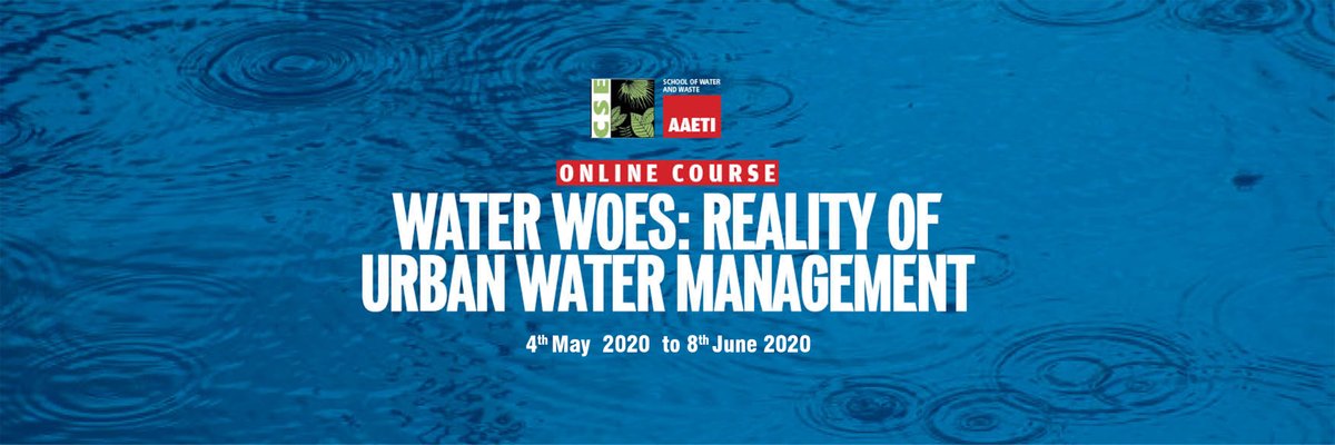 down2earthindia's tweet photo. Make #lockdown productive: Learn latest concerns & opportunities in water sector through CSE’s Water WoesReality of Urban Water Management online course. Hurry! limited seats
#water #sanitation #wastewater #watermanagement #stormwater #wastemanagement
https://t.co/BnfqHsIj6V https://t.co/QrEhrAkedL
