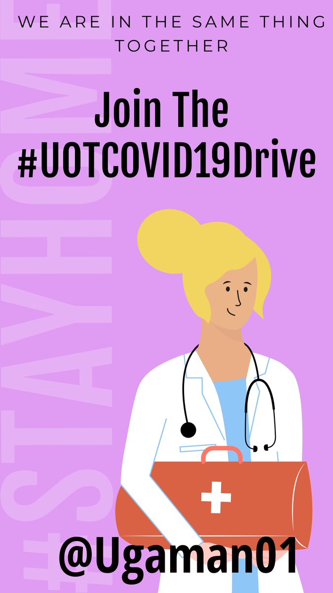 1. In a bid for this  #UOTCOVID19Drive I have started a whats app group for all members who want to Contribute to this cause. Please click this to join with a contribution  https://chat.whatsapp.com/DHn6rdz8veU8wjDjyQQW0q You can also post your pledges on the hashtag and use MM to send the money to me.