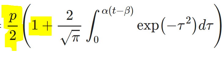 SoStep 2. Multiply by p/2.This gives this formula.