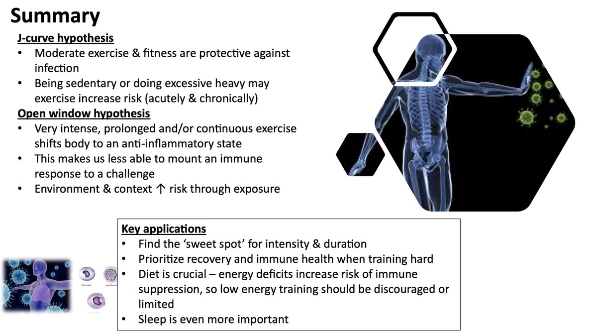(7/) The reason this matters in this time is because you may need to reassess what you’re doing in training. Optimize health, not performance. And if you do train intensely & hard, take precautions that help your immune system deal with risk. Now is not a good time to get sick!