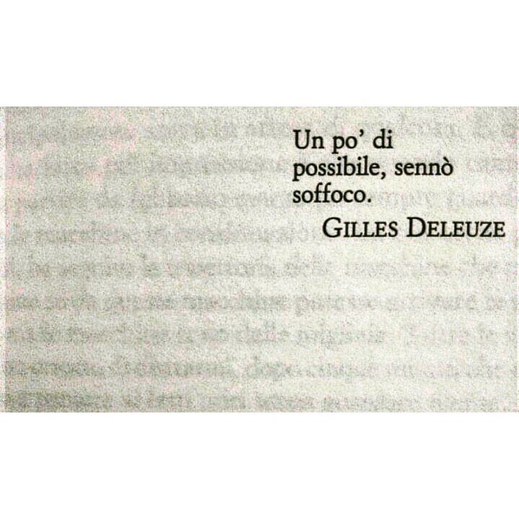 emmabaccaglio's tweet photo. Un po’ di possibile, sennò soffoco.
( Deleuze )
#seiparole #scritturebrevi @FChiusaroli https://t.co/q26hPopMDj