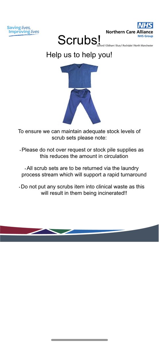 Louise Simpson (@lousim16) on Twitter photo Every 24 hours, approximately 30 scrub sets are required to care for one critical care patient. Please help us maintain supplies👇🏻💙🌈 #WeAreAllInThisTogether <a href="/NCAlliance_NHS/">Northern Care Alliance NHS Foundation Trust (NCA)</a> @SalfordRoyalNHS <a href="/OldhamCO_NHS/">Oldham Care Organisation</a> @BuryRochCO_NHS <a href="/NorthMcrGH_NHS/">North Manchester General Hospital</a> <a href="/NCANursing/">NCA Corporate Nursing & Governance</a> Every 24 hours, approximately 30 scrub sets are required to care for one critical care patient. Please help us maintain supplies👇🏻💙🌈 #WeAreAllInThisTogether <a href="/NCAlliance_NHS/">Northern Care Alliance NHS Foundation Trust (NCA)</a> @SalfordRoyalNHS <a href="/OldhamCO_NHS/">Oldham Care Organisation</a> @BuryRochCO_NHS <a href="/NorthMcrGH_NHS/">North Manchester General Hospital</a> <a href="/NCANursing/">NCA Corporate Nursing & Governance</a>