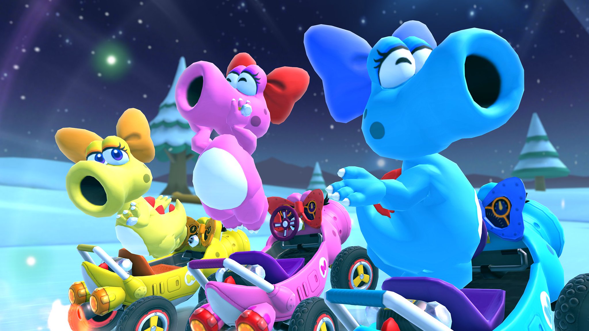 マリオカート ツアー ヨッシーツアー後半は 新色きいろのキャサリンをはじめ 3色のキャサリンが 登場 キャサリン きいろ と共に マシンにも きいろキャサリンターボ が新登場 マリオカートツアー