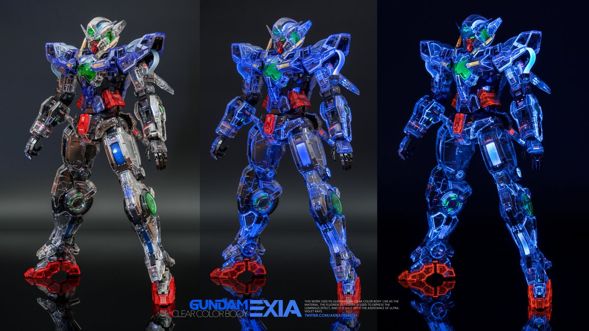 PG ガンダムエクシア 発光機能付き＆クリアカラー＆リペア付き 全セット付き 機動戦士ガンダム00」PGガンダムエクシア向けのクリア外装パーツ