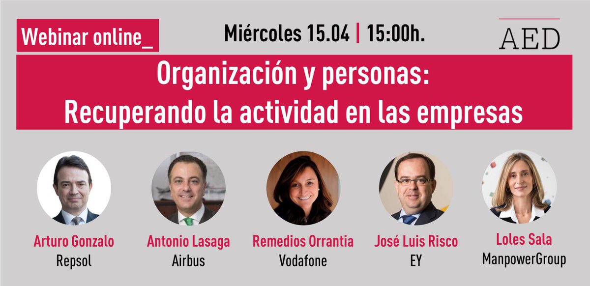 ¿Cómo participar?
1. Regístrate fácilmente a través de este enlace: bit.ly/2V6Ww2v
2. Posteriormente, recibirás un correo de confirmación
3. Te enviaremos un *recordatorio* una hora antes de que comience el webinar y, cinco minutos antes, recibirás en tu mail