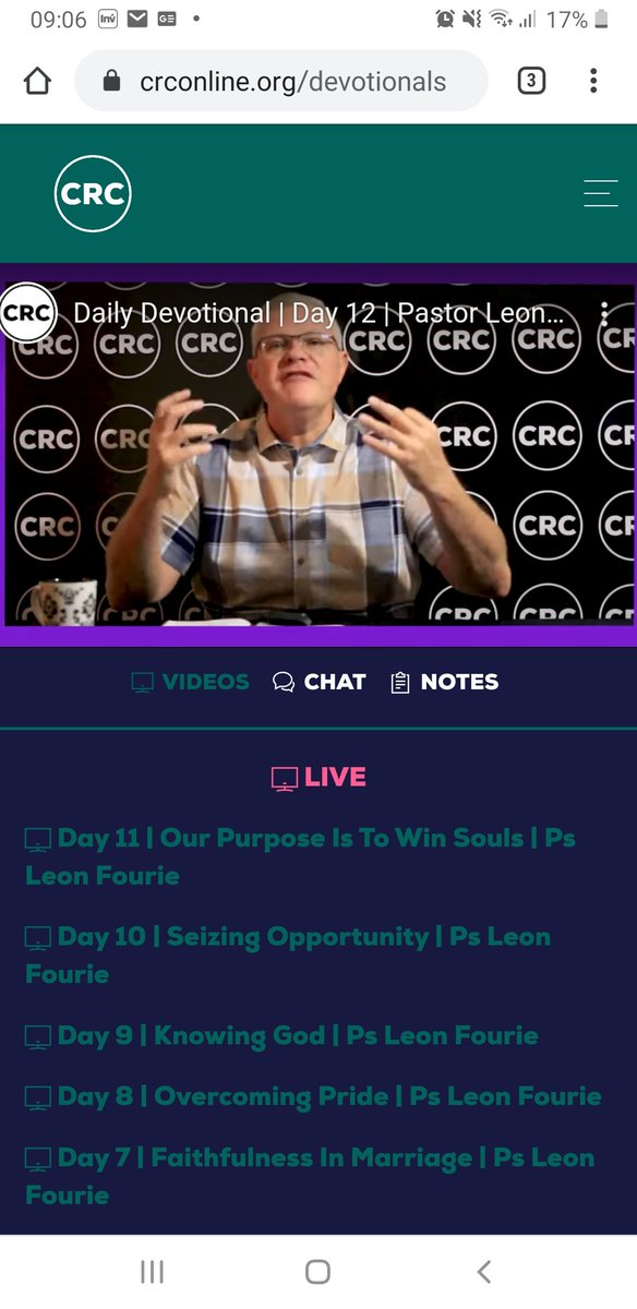 Early start to the day with an amazing time in prayer &amp; listening to a life changing message is this morning's daily devotional!! Thank you Pastor <a href="/AtBoshoff/">Adriaan Boshoff</a> @CRCMain