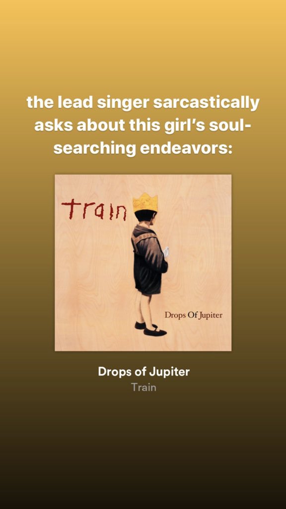 Paul is hoing thru it because of Drops of Jupiter on his IG story! (2)