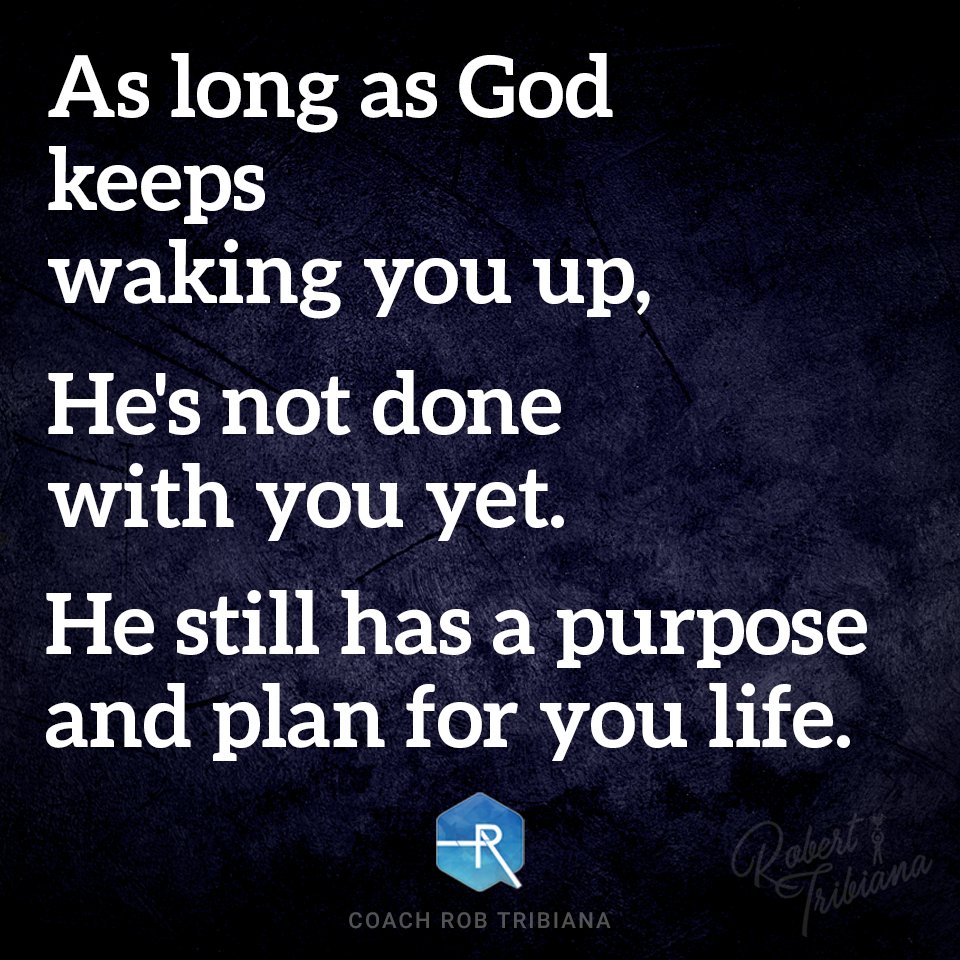 God is not yet finish with your life that's why he woke up you

#coachrobtribiana #like #followme #walkwithJesus #thankGod #gratitude #positive #life #motivation #ShareYourGratitude #goodday #business #COVID19