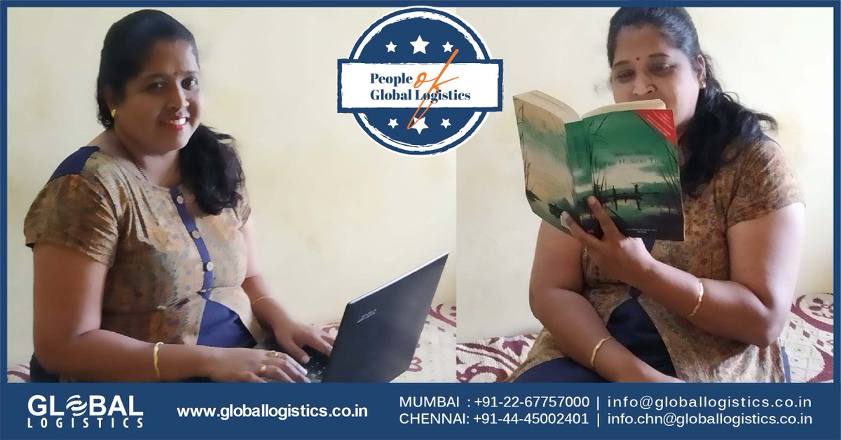 Glsindia2006's tweet photo. Ms Rakhi Lingampalli, Asst Manager – Customer Service, enjoys reading fiction and guiding her team to ensure smooth handling of each shipment.
She is available online and always ready to lend a helping hand.
#PeopleofGL #globalites #stayhome #staysafe #logistics #import https://t.co/xE3yTd8py5