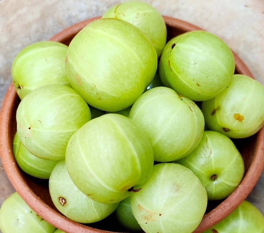 Next is probably the best natural source of Vitamin C! Amla! Nellikai/ ఉసిరికాయ/ Gooseberry! You can eat them raw, juice them, eat them as pickles, or mix in rice! Any which way! Eat them everyday if possible!They do miracles to your system! 