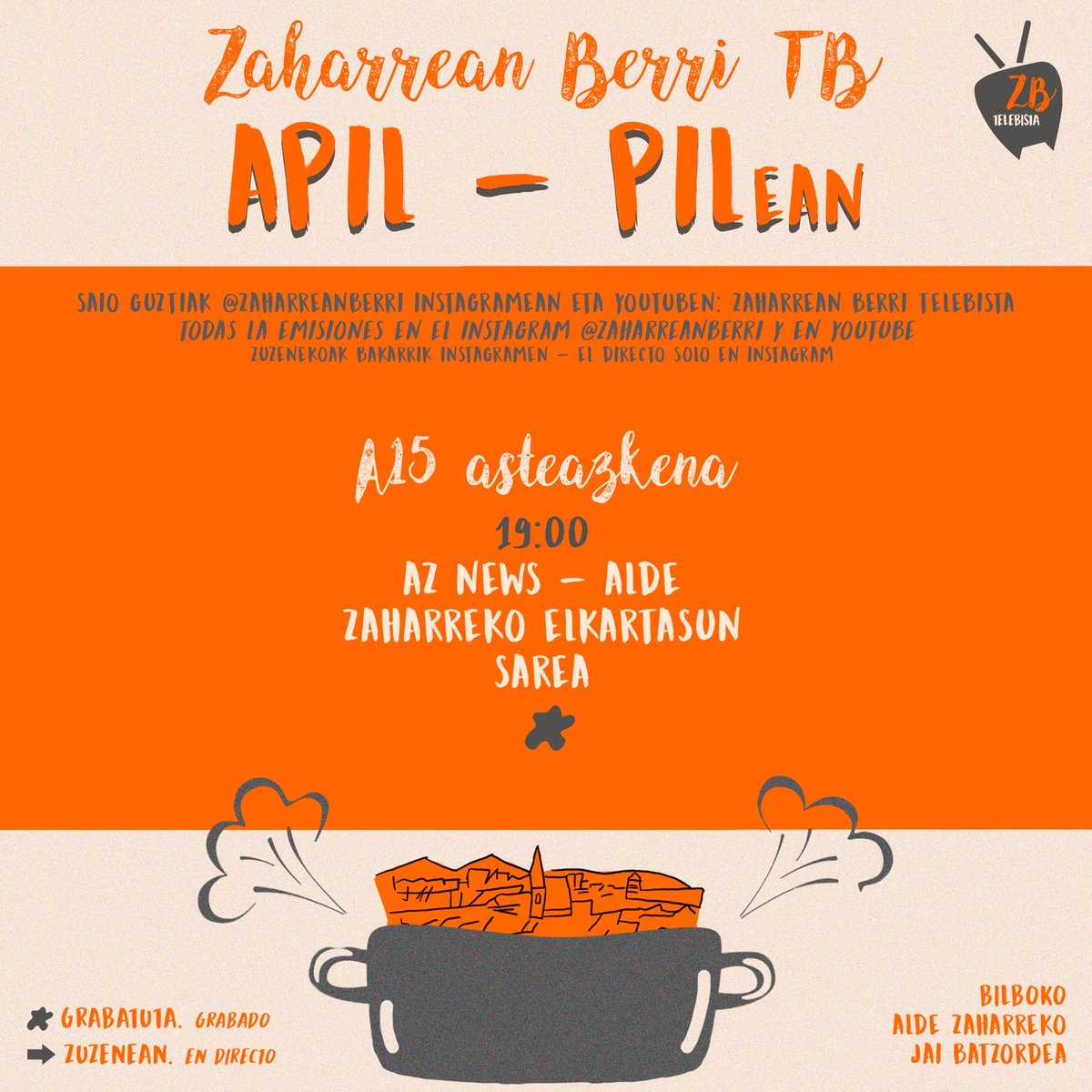 Gaur / Hoy
19:00

👉AZ NEWS👈
ALDE ZAHARREKO ELKARTASUN SAREA

#ZaharreanBerriTV
#APILPILean