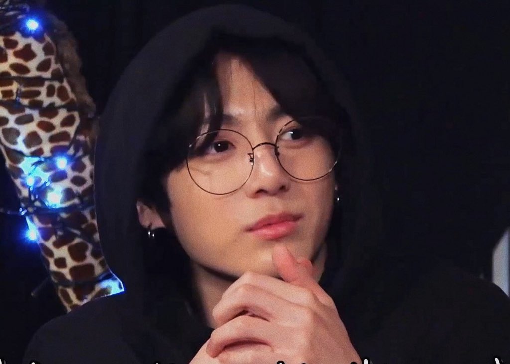 jungkook wearing glasses really is the best concept