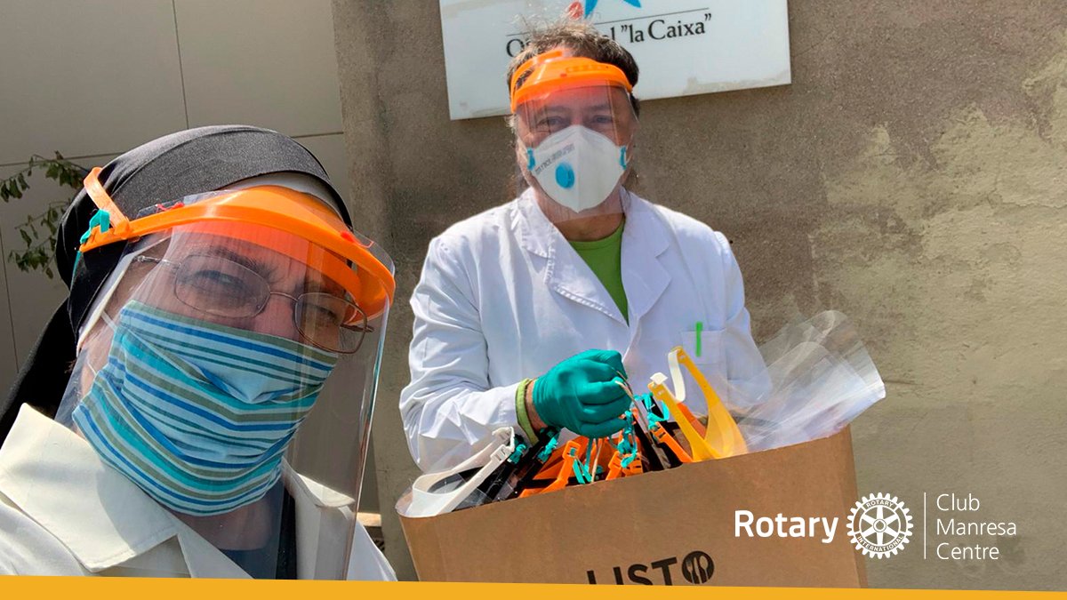 <a href="/rotarymanresac/">Rotary Club Manresa Centre</a> en acció amb <a href="/sorluciacaram/">Sor Lucía Caram</a> entregant pantalles de porexpan i material bàsic divers a la <a href="/fundsantaclara/">Fundació del Convent de Santa Clara</a> de Manresa. Coneixes alguna mancança de material bàsic? No dubtis en contactar amb nosaltres. #rotary #rotarymanresa #pantalles #tornoalafeina #covid19