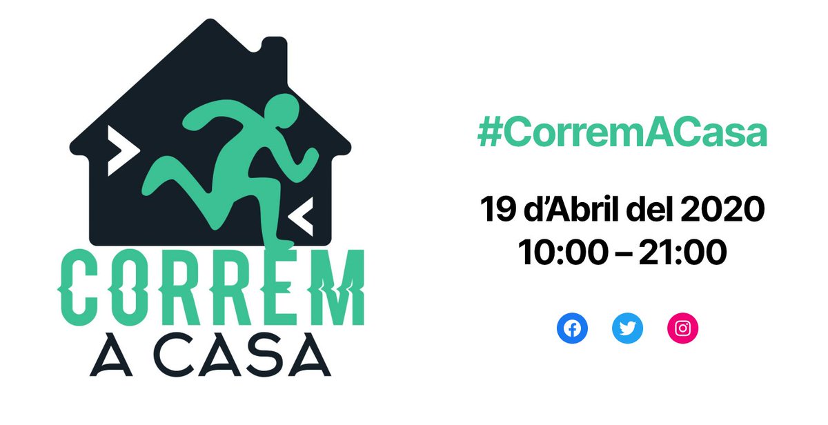 TraildelBisaura's tweet photo. Aquest diumenge 19 d'abril, de les 10h a les 21h, #CorremACasa . Es tracta d'una cursa VIRTUAL recorrent una distància lliure per dins a casa. L’import íntegre de les inscripcions serà donat a la iniciativa #joemcorono . Inscripcions a: https://t.co/WrlkwD0Ioy https://t.co/dZ2N0R5mZU