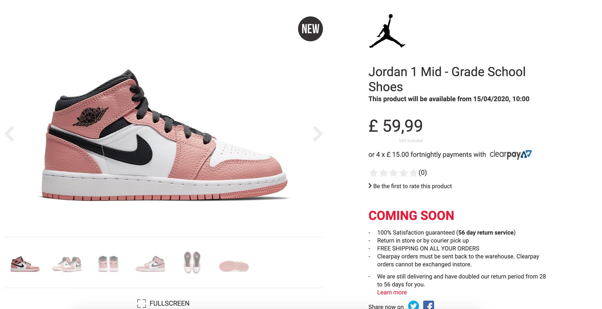 jordan pink quartz footlocker