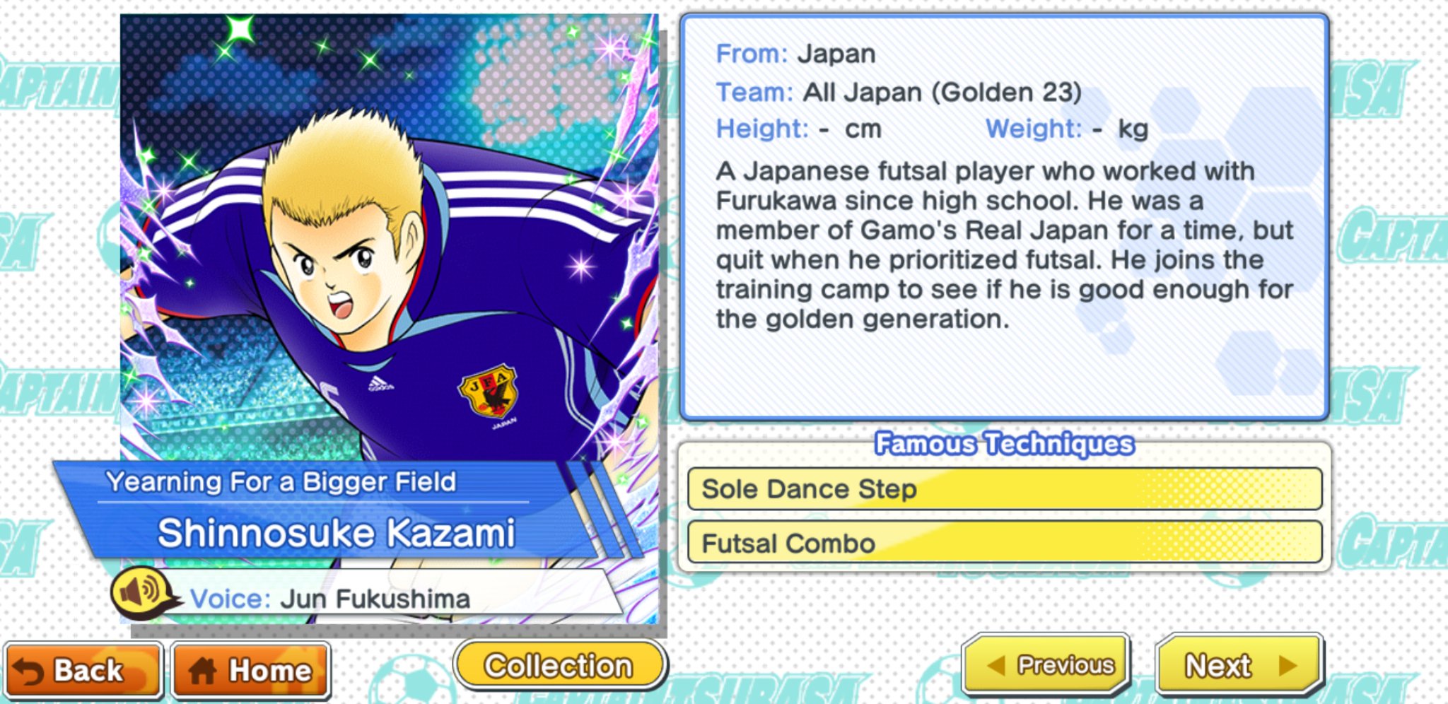 Captain Tsubasa Dt در توییتر Shinnosuke Kazami Jugador De La Seleccion Japonesa De Futsal Juega En Pareja Con Furukawa Desde Que Eran Bachilleres Tambien Pertenecio Al Real Japan Dirigido Por Gamo Pero Captain Tsubasa Dt در توییتر Shinnosuke Kazami Jugador De La Seleccion Japonesa De Futsal Juega En Pareja Con Furukawa Desde Que Eran Bachilleres Tambien Pertenecio Al Real Japan Dirigido Por Gamo Pero