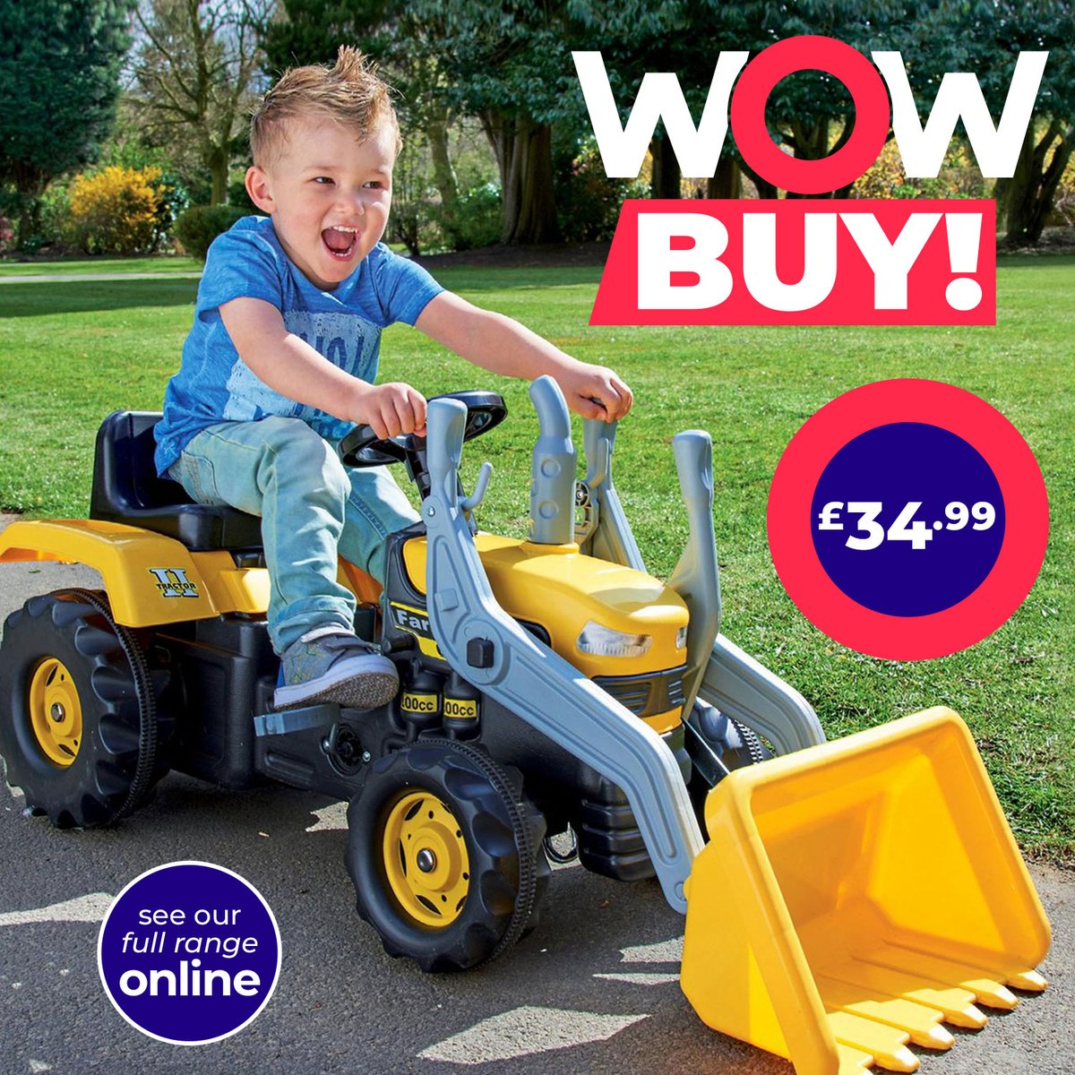 studio_co_uk's tweet photo. WOW BUY!! Treat your little 'Bob the Builder' to this super-fun ride on tractor for ONLY £34.99!! #WOWBUY #WeDoWOW #WOWForLess #Kids #Toys #RideOn #OutdoorFun https://t.co/MC4BPTYcRV https://t.co/LvlI5bZugD