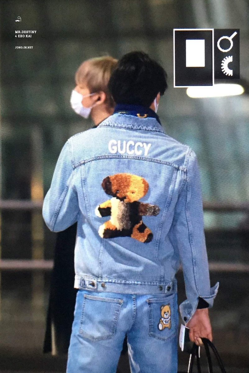 Gucci denim store jacket teddy bear Gucci denim store jacket teddy bear