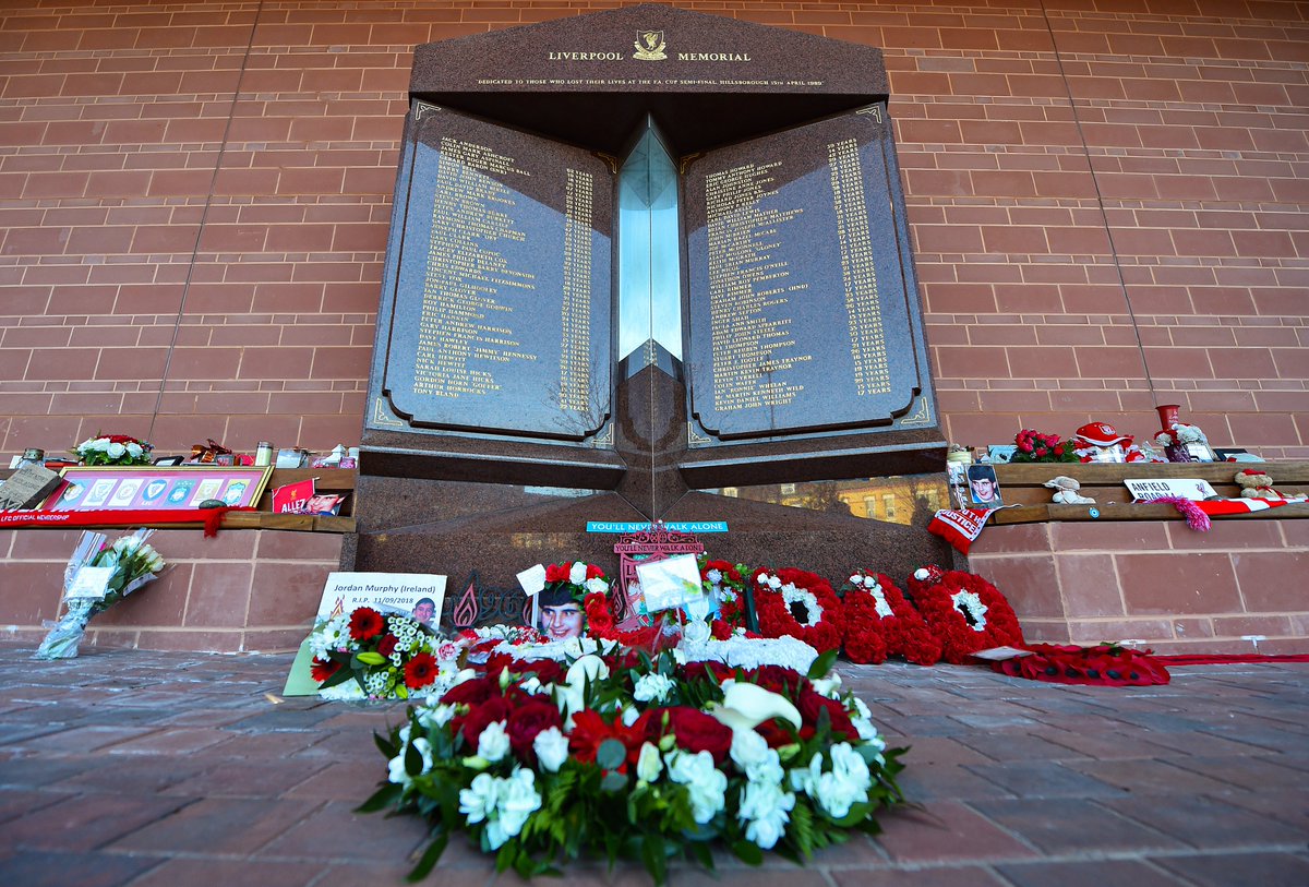 LFC's tweet photo. We stand together today as a family to remember the 96 Liverpool fans – men, women and children – who so tragically lost their lives at Hillsborough. 
  
We are together in spirit today to offer our love and support on this very difficult day.

You’ll Never Walk Alone. https://t.co/wHbnCJeCdh