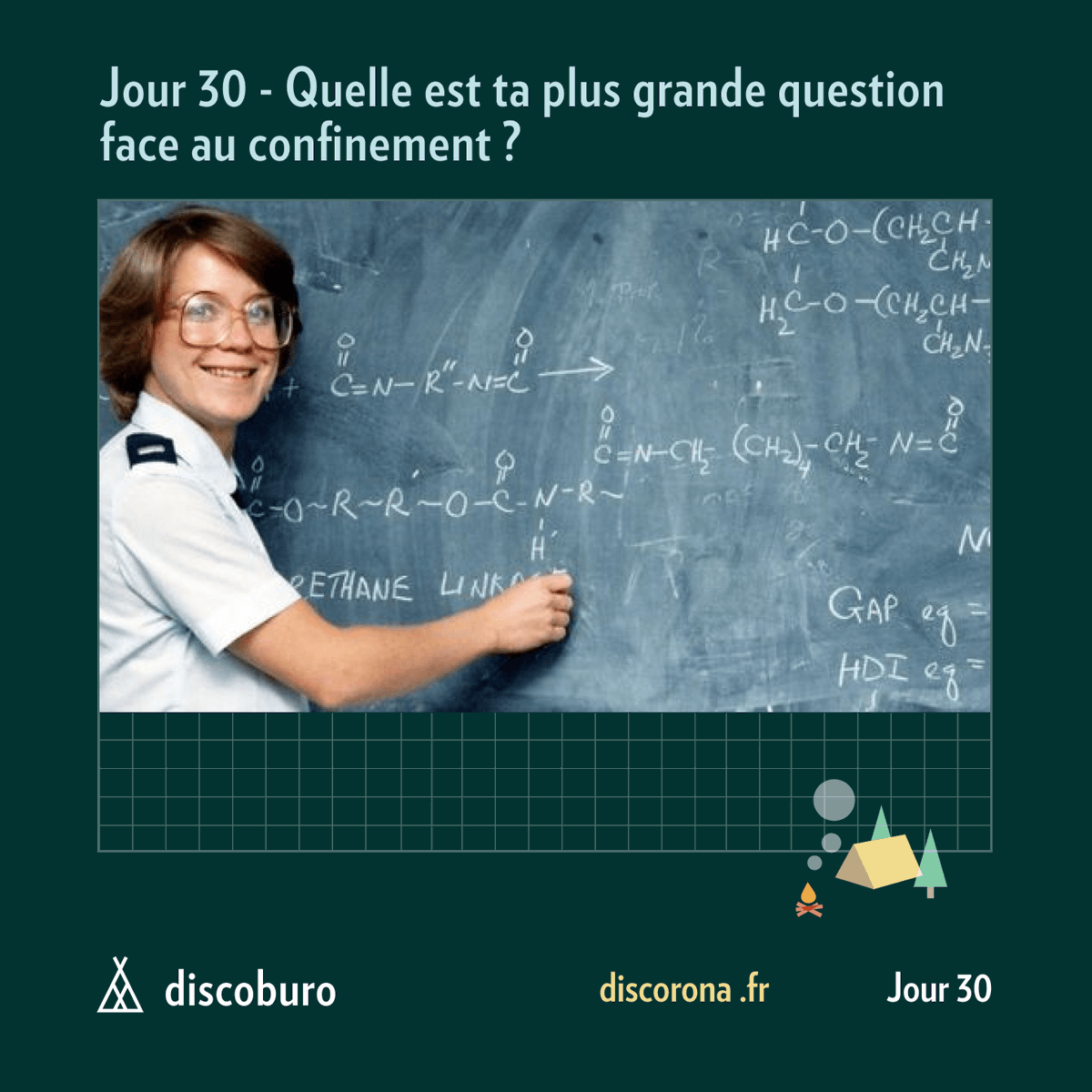Hier nous voulions connaître votre défi face à la situation actuelle et aujourd'hui, on aimerait savoir quelle est votre grande question en cette période❓

Partagez-nous vos interrogations en commentaire ou sur discorona.fr.  🏕️