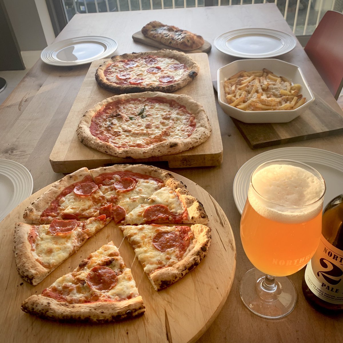 FoodieDerry's tweet photo. Last nights dinner went one better than a #fakeaway , we went full on #fakerestaurant and all delivered to the door. @nonnas_wood_fired bake at home pizza was amazing, almost in restaurant quality. Even added some Parmesan fries. 1/2 https://t.co/zYClhbkalb