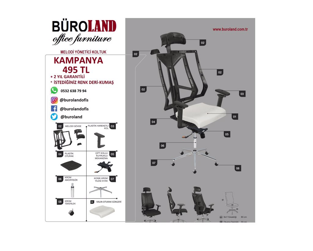 buroland's tweet photo. #kampanya #ofiskoltuğu #ergonomikkoltuk #beldestekli #büroland 495 TL 
İstediğiniz renk deri veya kumaş https://t.co/PPrD3HJgFM