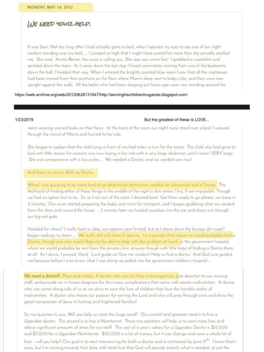 Cross reference this with a blog Bach wrote in 2011 detailing the hands on medical care she was providing to a critically ill child she had taken into her care before there was ever a single Doctor on staff. Before they were ever licensed to operate as a medical facility...