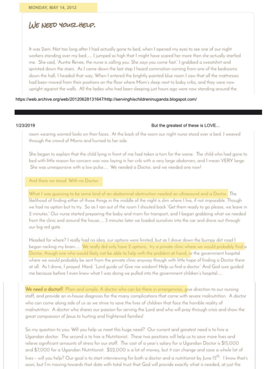 Cross reference this with a blog Bach wrote in 2011 detailing the hands on medical care she was providing to a critically ill child she had taken into her care before there was ever a single Doctor on staff. Before they were ever licensed to operate as a medical facility...