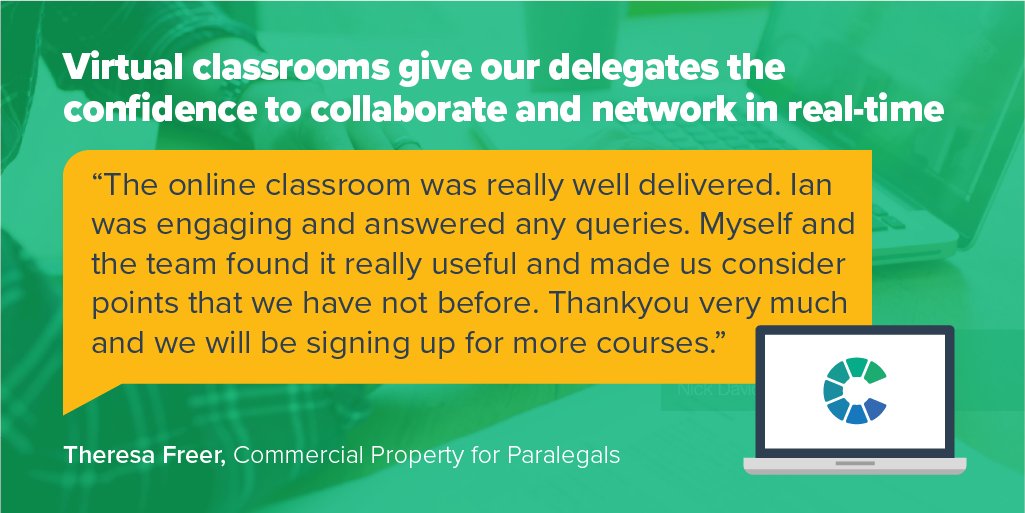Some recent feedback from recent virtual classroom delegates. Great to see our new converted courses are a hit! #professionaldevelopment #training #lawfirms