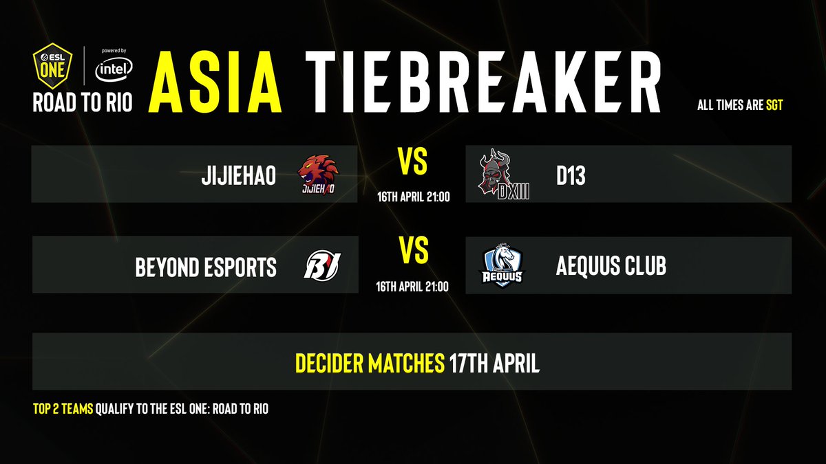 ESLCS's tweet photo. We have some updates to the Road to Rio tiebreakers, so please check out the new expected matches and start times here and on our website at:

https://t.co/ksStbdborO

More information on the changes below 👇 https://t.co/gx7NGenqEp