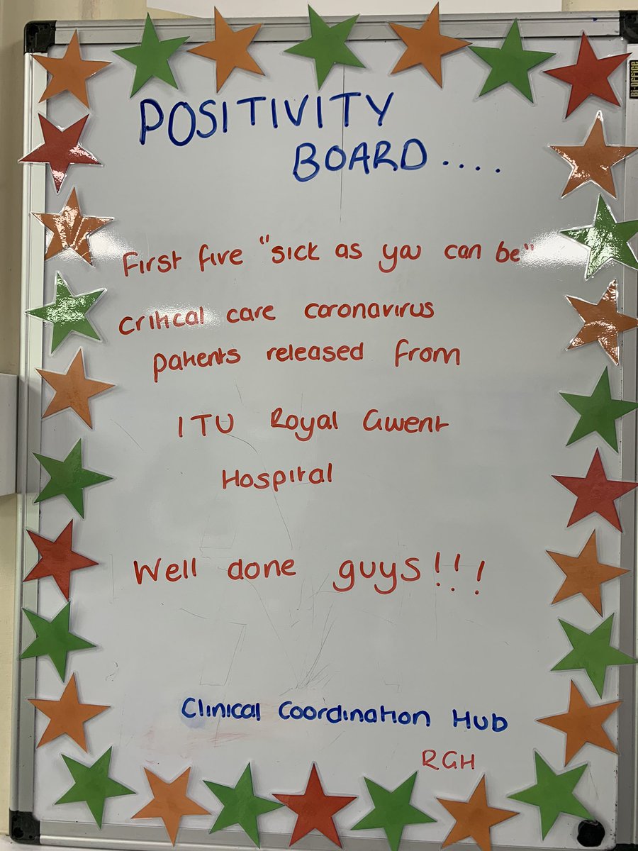 aimee_holden's tweet photo. Sharing the positivity of our amazing team in ITU. We’re thinking of you and we’re proud of you in “the hub” of RGH 🌈👏 @apnoeaboy @AneurinBevanUHB @deborahfm1 @JudithPagetCEO https://t.co/ZY17u3b5vU
