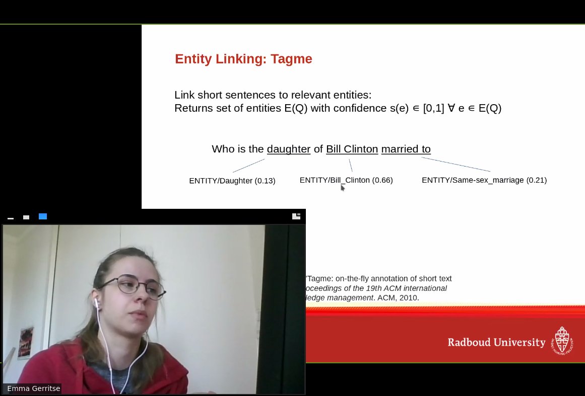 arjenpdevries's tweet photo. @EmmaGerritse explaining how entities in context of their knowledge graph can improve ranking, #ecir2020 https://t.co/KNd9cEdw9d