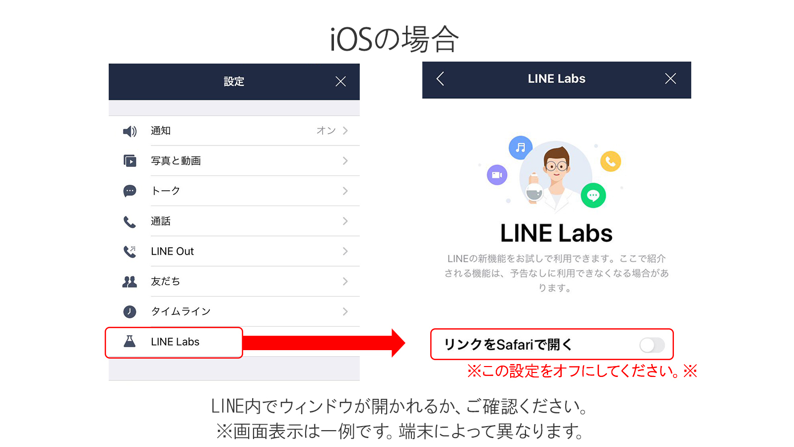 公式 カゴメ アンケートはlineアプリ内のみで送信いただけます Safariやchrome等が開く方は下記をお試しくださいませ Iosをご利用の方 Lineの設定から Line Labs を選択いただき リンクをsafariで開く の設定を解除ください T Co
