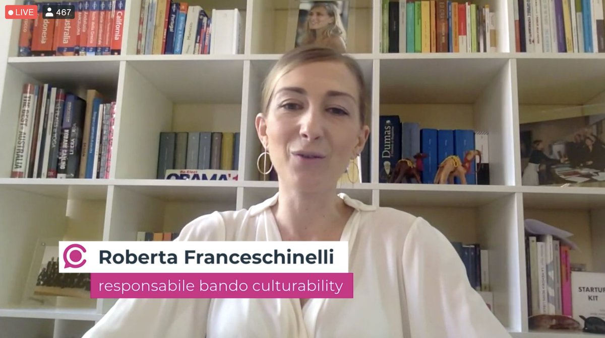 .<a href="/larobbi/">Roberta Franceschine</a> apre il lancio di #culturability6, il progetto della #FondazioneUnipolis per sostenere progetti innovativi nel settore culturale e creativo ad impatto sociale: culturability.org