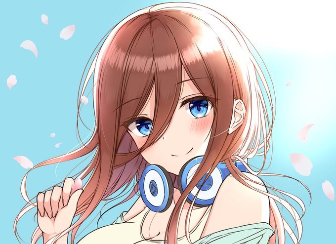 ゆきうなぎ🐰お仕事募集中さんがTwitterに投稿した中野三玖(五等分の花嫁)のイラスト。