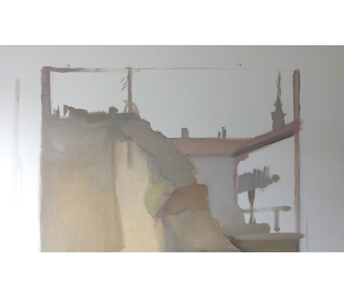 EduardoAlsasua's tweet image. Óleo//acrìlico//lienzo. Uno de los cuadros que he comenzado estos dìas en casa.
#paint #paintinprogress #window #landscape #gris #ocre #ruins #realism #contemporaryrealism #contemporarypainter #contemporaryartwork #figurativepainting #contemporaryart #yomequedoencasa  #acrilyc