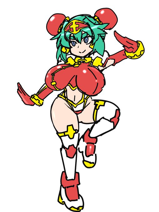 なんかこうロリ巨乳というかトランジスタグラマ的なチャイナ系ヒロインとか描いてみたいなと思ってざくりざくりとうーんただのディフォルメに見えるな… 