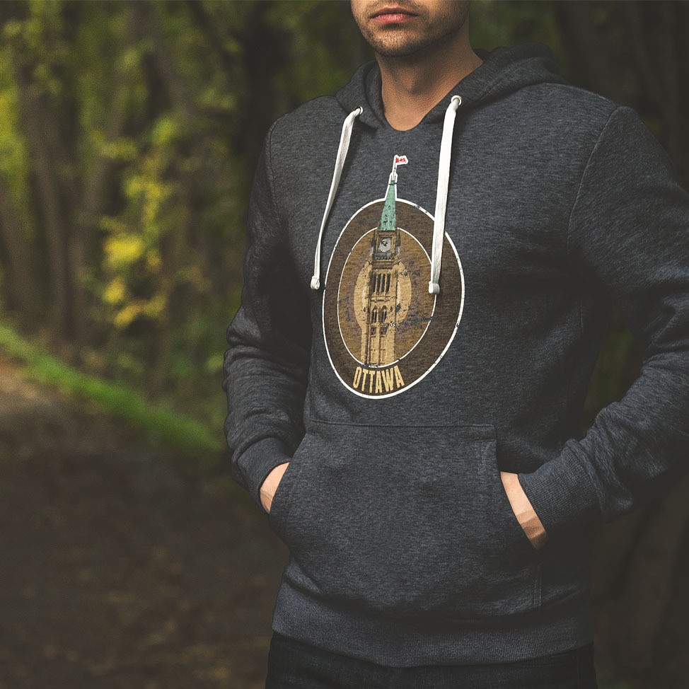 Stay warm in your city with our Retro Hoodies, available online soon! #CityTees #Ottawa