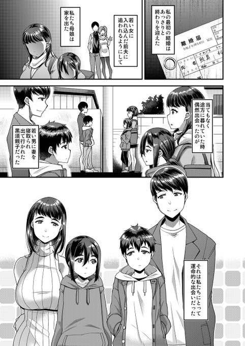 【4/17発売】『失楽天6月号』に16Pモノクロ漫画掲載です💪😉
『family ×』
再婚した夫婦がその実それぞれの連れ子と恋仲にありえっちしてます♥的な漫画です。 