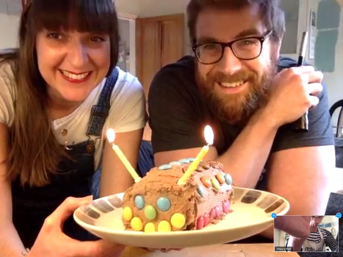 morganlowePT's tweet photo. Something to make everyone smile. Lockdown birthday on Monday... another spot of FaceBaking with mama (shes still refusing to apply for bakeoff). She taught me Swiss roll so I could make my own caterpillar cake. I mean... can’t even tell that’s not from M&S!! #OhDear #FaceBake https://t.co/7xvahdoQrL